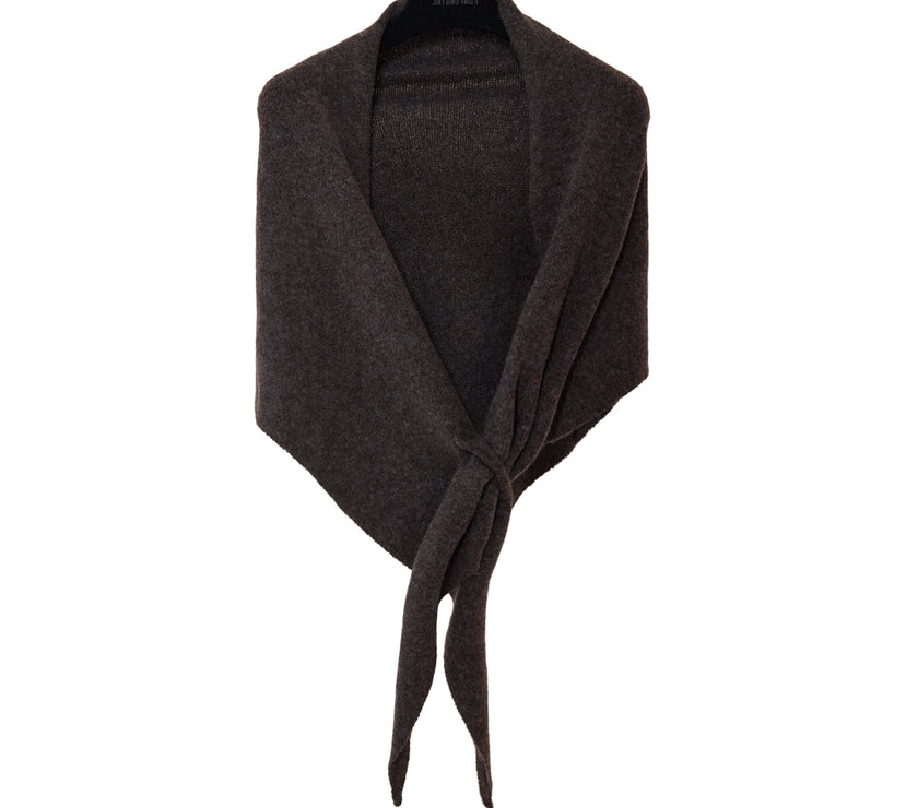 Winter Triangular Shawl INS Solid Color Soft Thickened Knitted Neck Wrap Korean Version Warm Shawl For Women