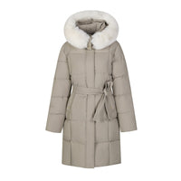 Big Fur Collar Women's Mid-length Winter Loose Korean Style Padded Down Jacket