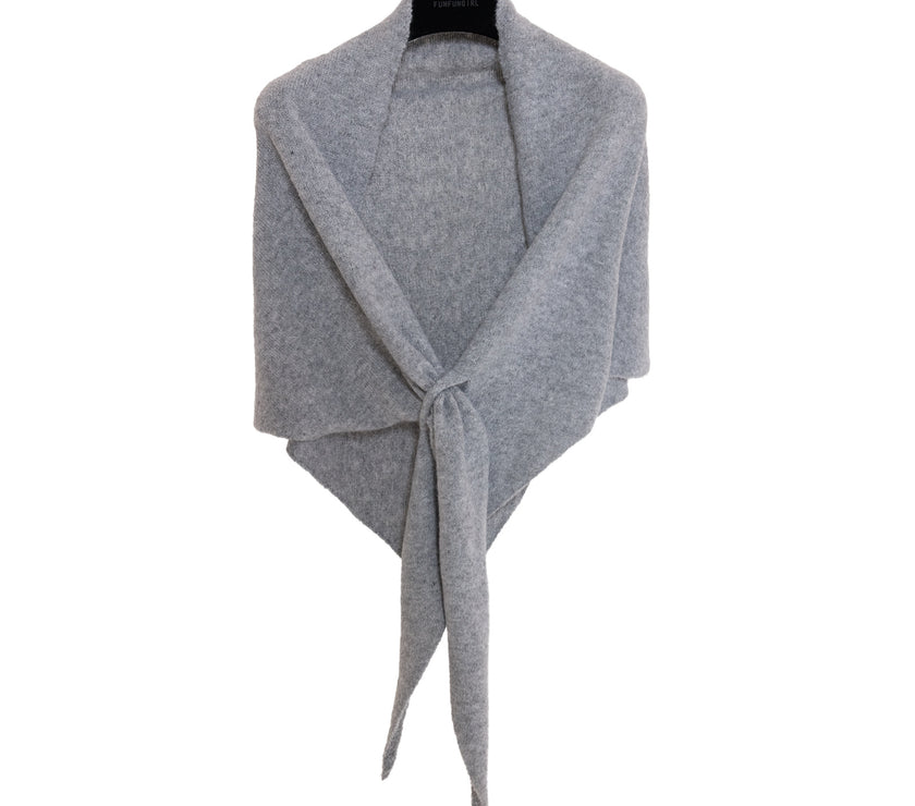 Winter Triangular Shawl INS Solid Color Soft Thickened Knitted Neck Wrap Korean Version Warm Shawl For Women