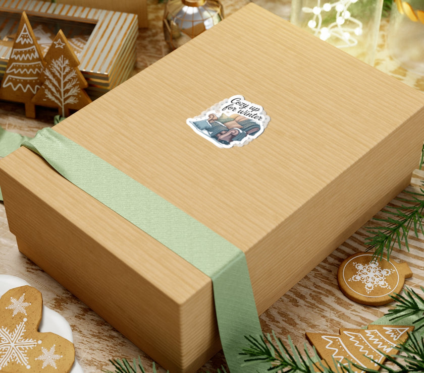 Cozy Winter Kiss-Cut Stickers - Perfect for Seasonal Decor and Gifting