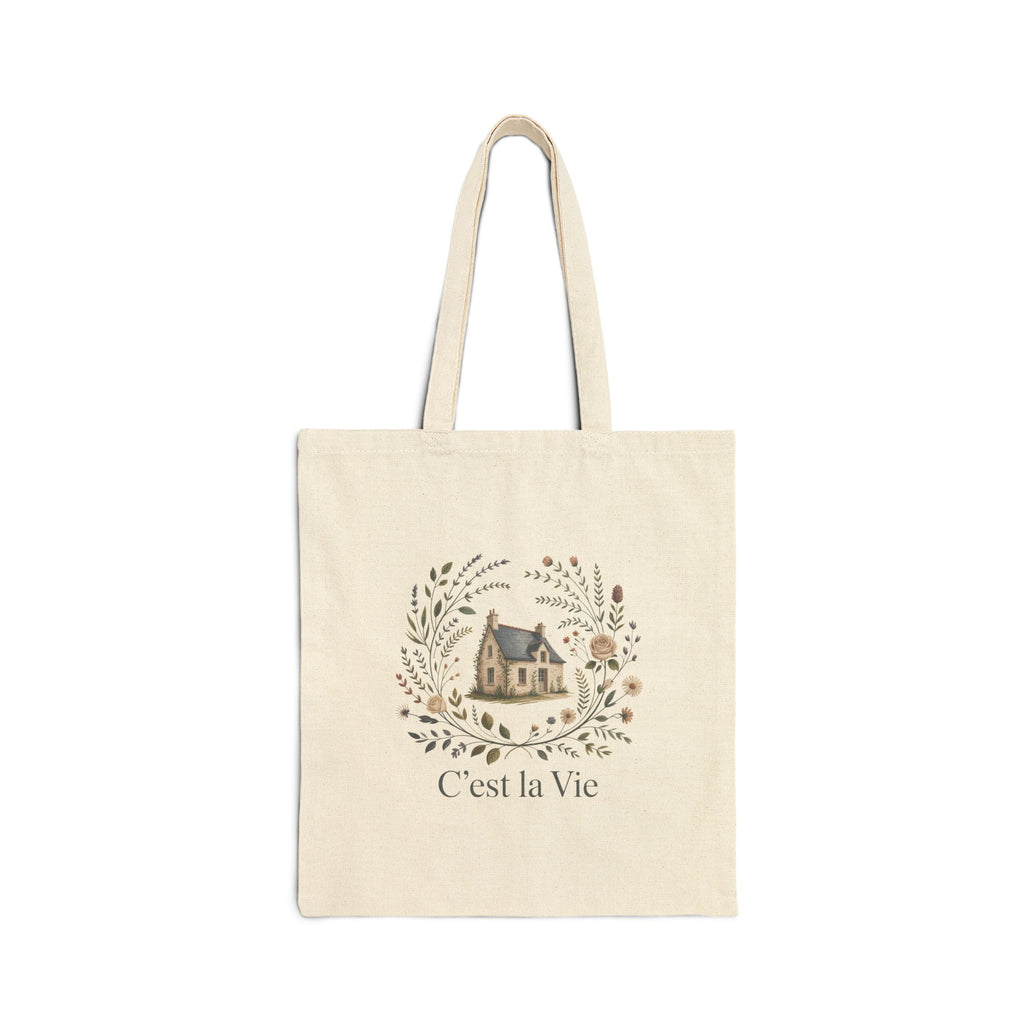 C'est la Vie Cotton Canvas Tote Bag