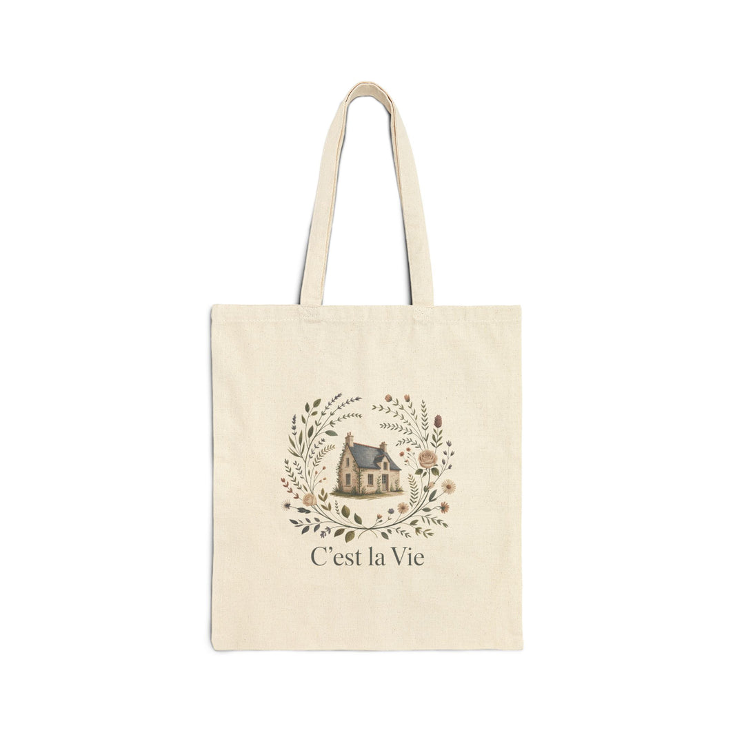 C'est la Vie Cotton Canvas Tote Bag