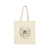 C'est la Vie Cotton Canvas Tote Bag