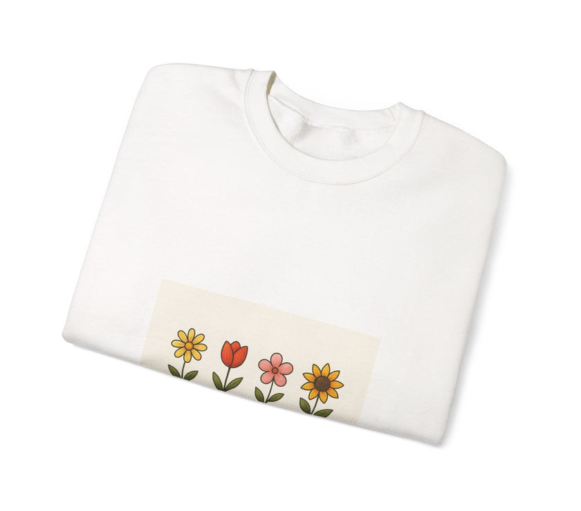 Floral Print Unisex Sweatshirt - Cozy Crewneck, Ideal Gift for Friends, Spring Fashion, Comfort Wear, Casual Layering, Perfect for [...]