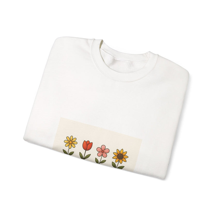 Floral Print Unisex Sweatshirt - Cozy Crewneck, Ideal Gift for Friends, Spring Fashion, Comfort Wear, Casual Layering, Perfect for [...]