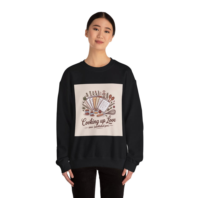 Cooking Up Love Sweatshirt | Cozy Unisex Crewneck for Food Lovers