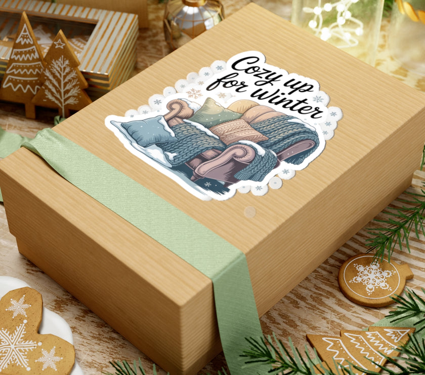 Cozy Winter Kiss-Cut Stickers - Perfect for Seasonal Decor and Gifting