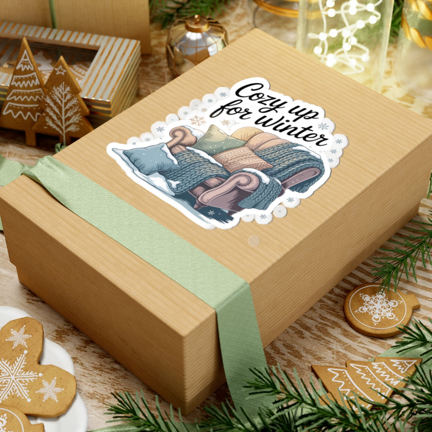 Cozy Winter Kiss-Cut Stickers - Perfect for Seasonal Decor and Gifting