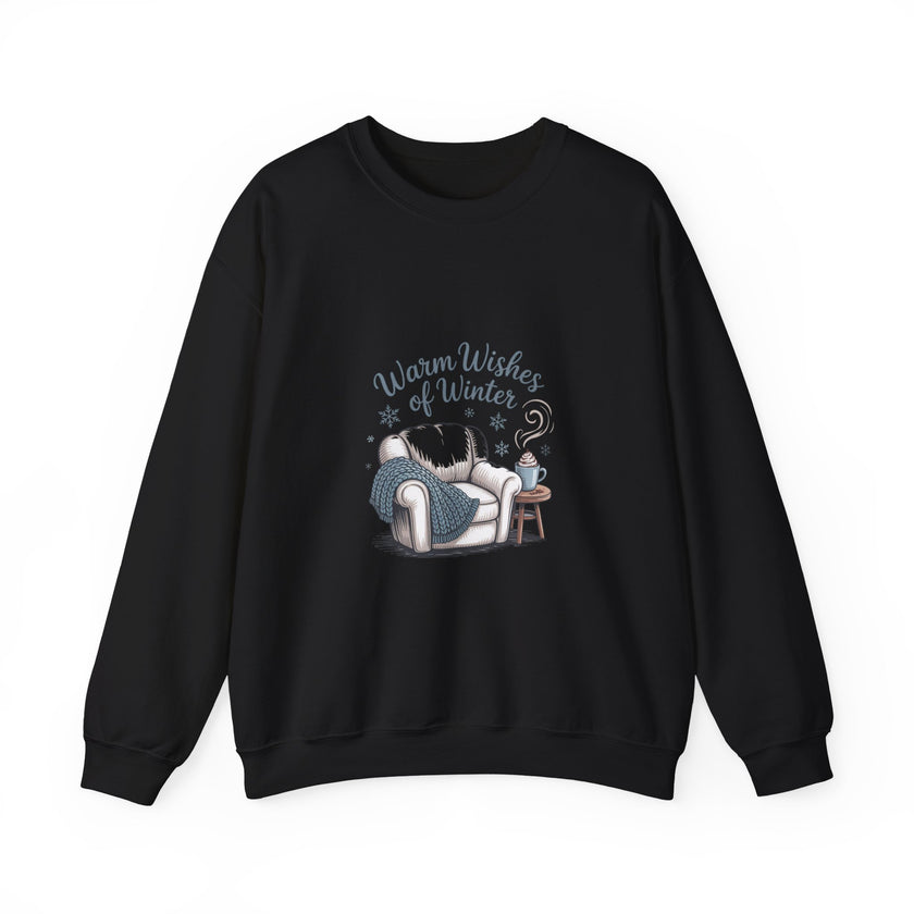 Cozy Winter Sweatshirt with 'Warm Wishes of Winter' Design