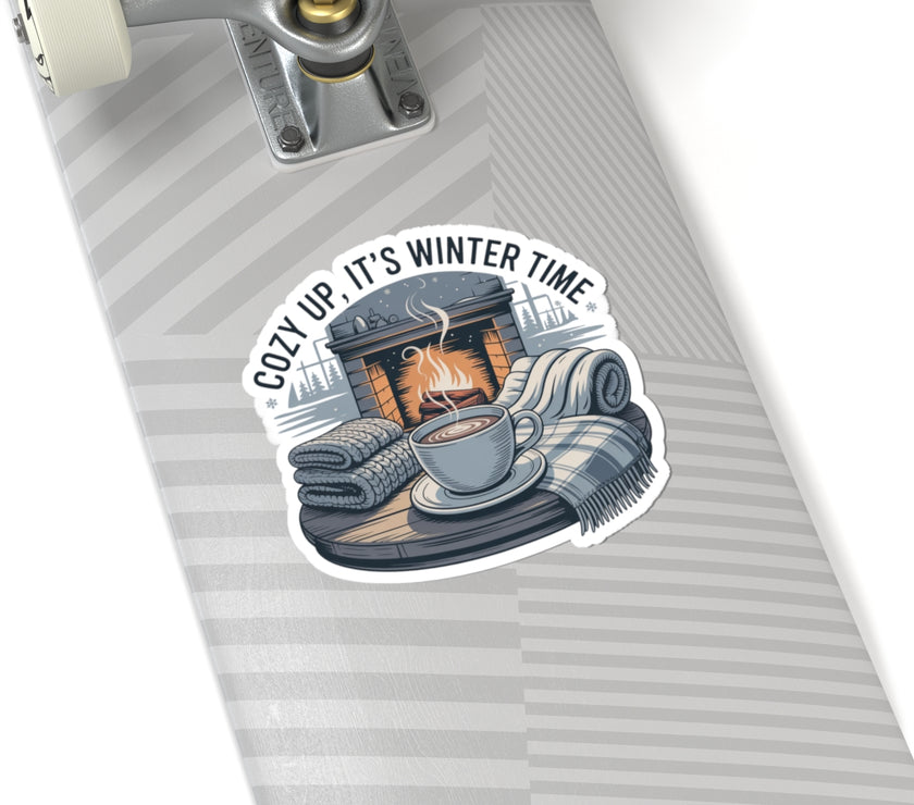 Cozy Winter Time Kiss-Cut Stickers - Perfect for Home Decor & Gifts