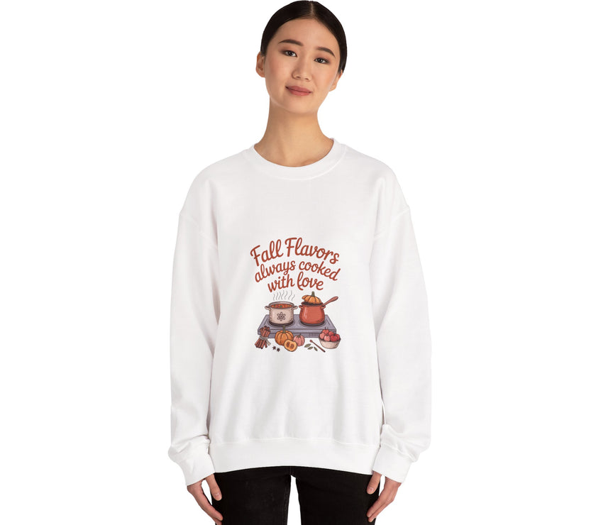 Fall Flavors Crewneck Sweatshirt - Always Cooked with Love