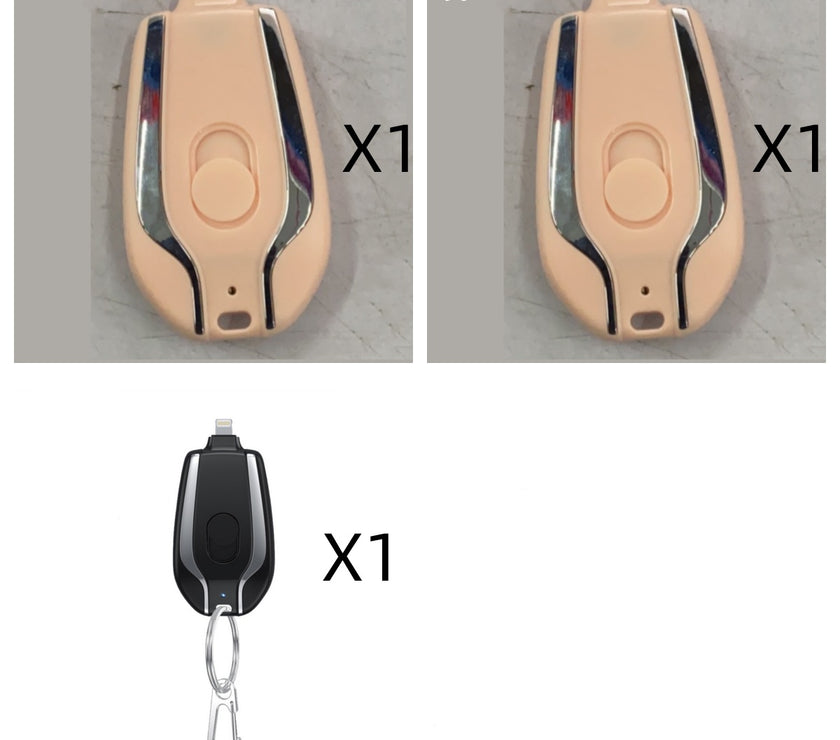 1500mAh Mini Power Emergency Pod Keychain Charger With Type-C Ultra-Compact Mini Battery Pack Fast Charging Backup Power Bank
