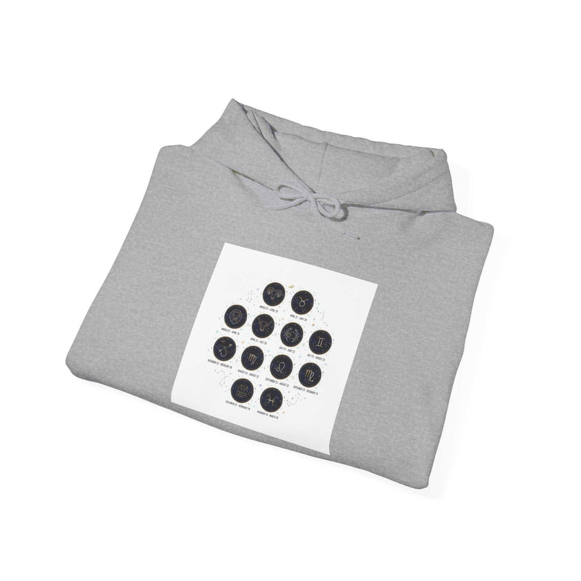 Minimal Constellation Grid Hoodie | Astrological Zodiac, Metallic Dot Galaxy