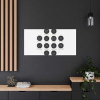 Zodiac Constellation Chart Canvas | Astrology Art Print, Metallic Galaxy