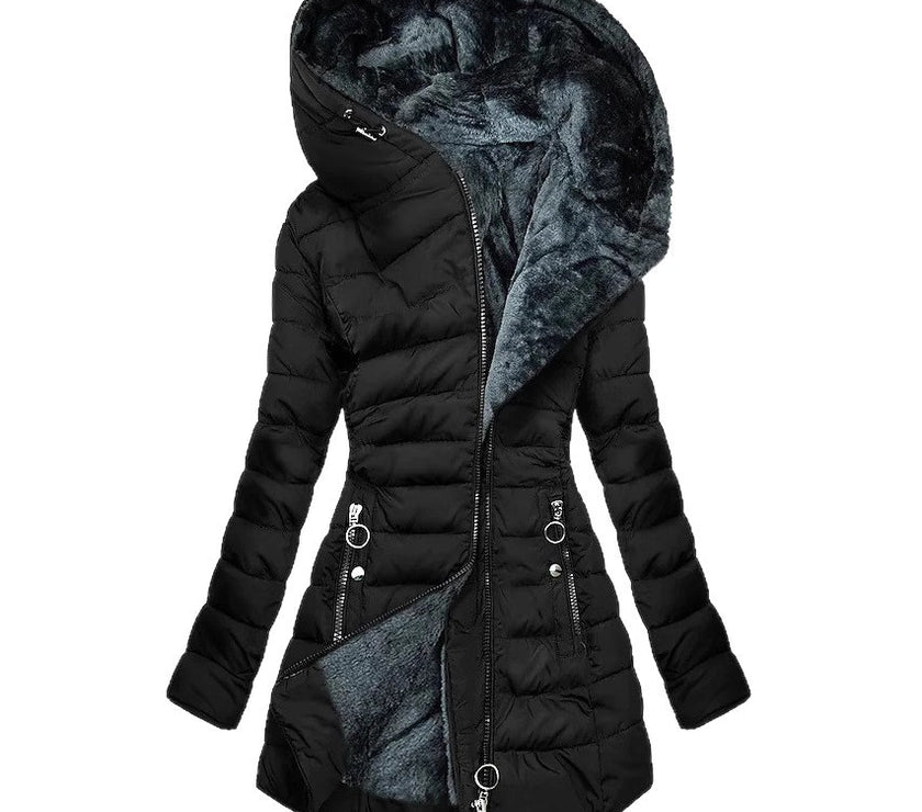 Slim-fit Cotton-padded Jacket Coat Hooded