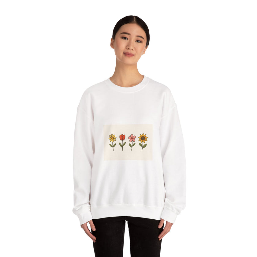 Floral Print Unisex Sweatshirt - Cozy Crewneck, Ideal Gift for Friends, Spring Fashion, Comfort Wear, Casual Layering, Perfect for [...]