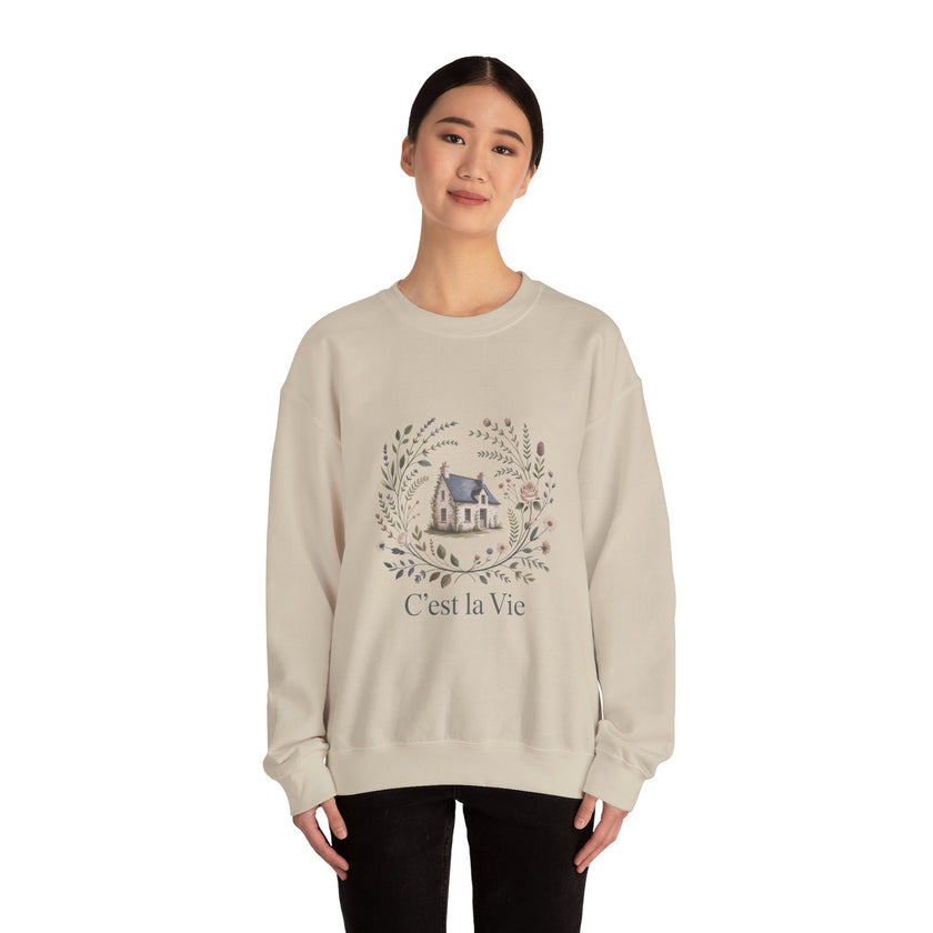 C'est La Vie Crewneck Sweatshirt - Cozy Unisex Fashion for Everyday Wear
