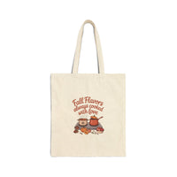 Fall Flavors Cotton Canvas Tote Bag - Perfect for Kitchen Lovers