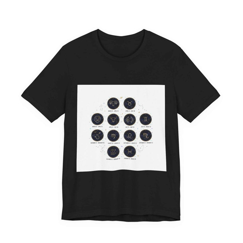 Zodiac Constellation Chart T-Shirt | Astrology Glyphs, Cosmic Map