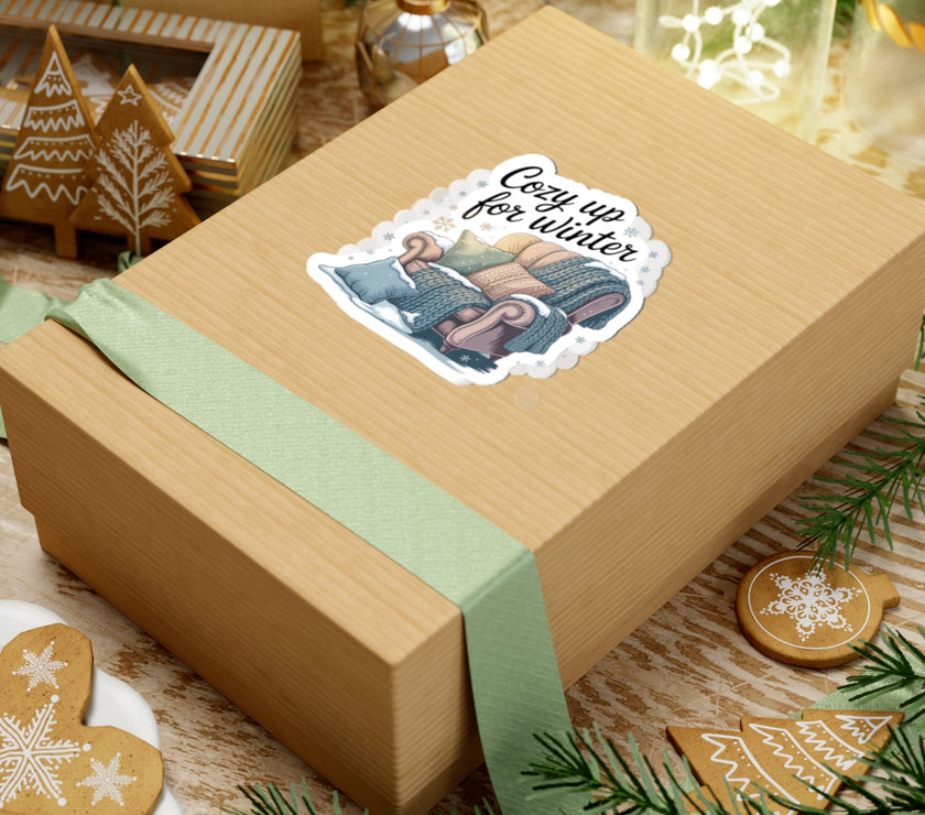 Cozy Winter Kiss-Cut Stickers - Perfect for Seasonal Decor and Gifting