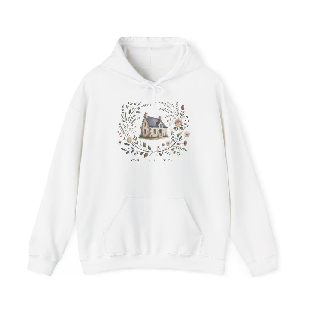 Cozy Nature-Themed Unisex Hoodie with House Design