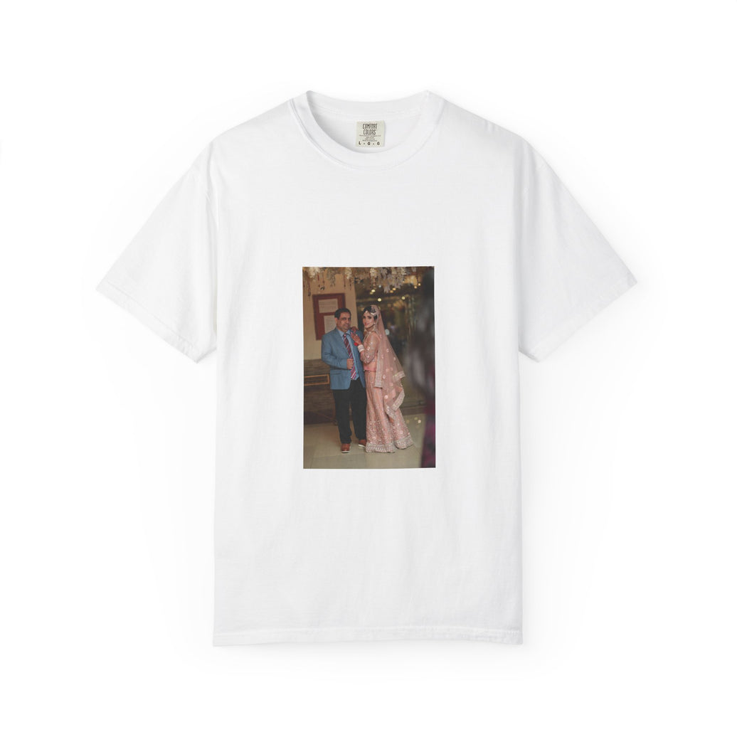 Nostalgic Unisex Garment-Dyed T-Shirt with Vintage Photo Design