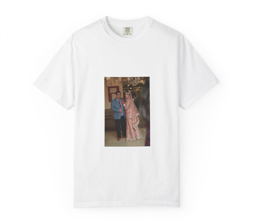 Nostalgic Unisex Garment-Dyed T-Shirt with Vintage Photo Design