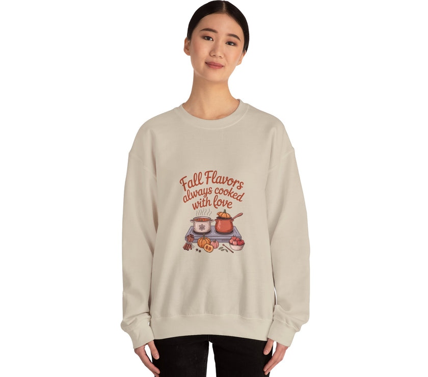 Fall Flavors Crewneck Sweatshirt - Always Cooked with Love