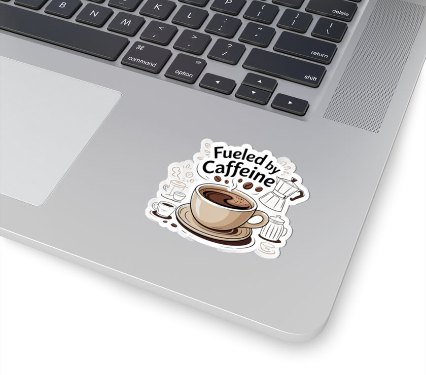 Coffee Lover Kiss-Cut Stickers - Fueled by Caffeine Design