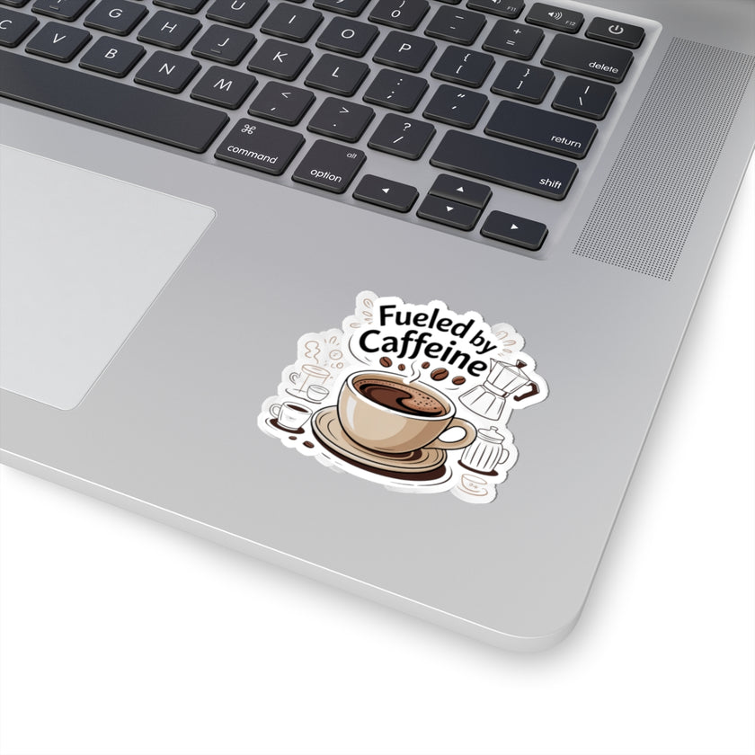 Coffee Lover Kiss-Cut Stickers - Fueled by Caffeine Design