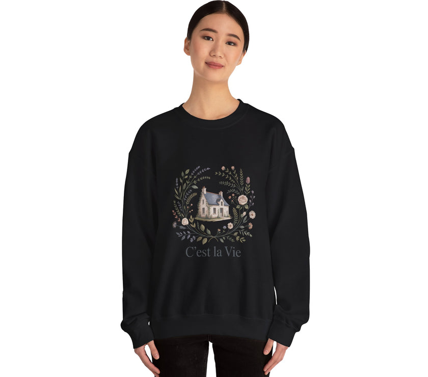 C'est La Vie Crewneck Sweatshirt - Cozy Unisex Fashion for Everyday Wear