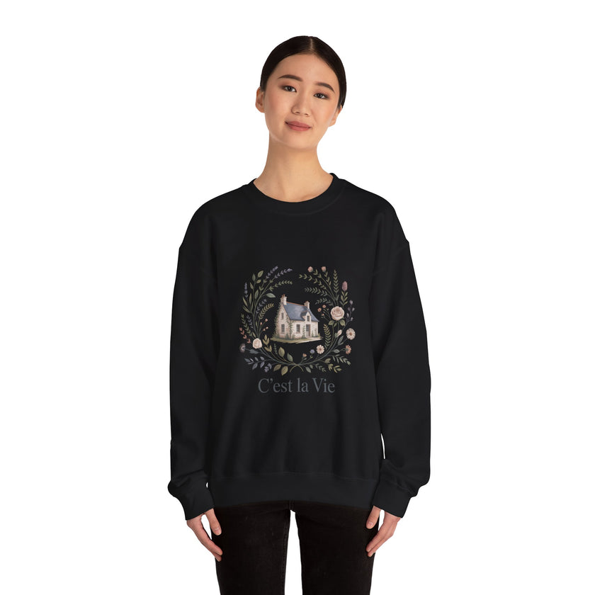 C'est La Vie Crewneck Sweatshirt - Cozy Unisex Fashion for Everyday Wear