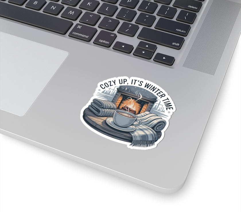 Cozy Winter Time Kiss-Cut Stickers - Perfect for Home Decor & Gifts