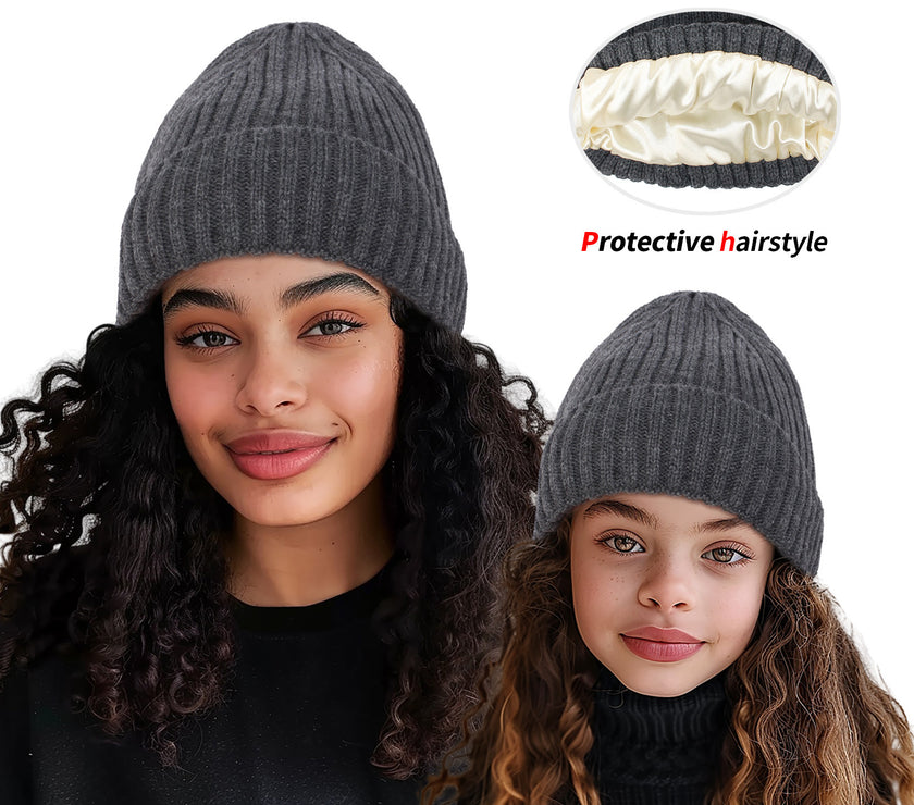 New Satin Warm Wool Hat Men And Women