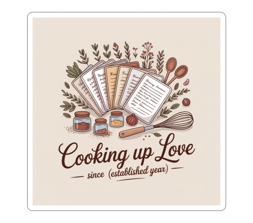 Cooking Up Love Stickers - Perfect for Foodies and Home Chefs
