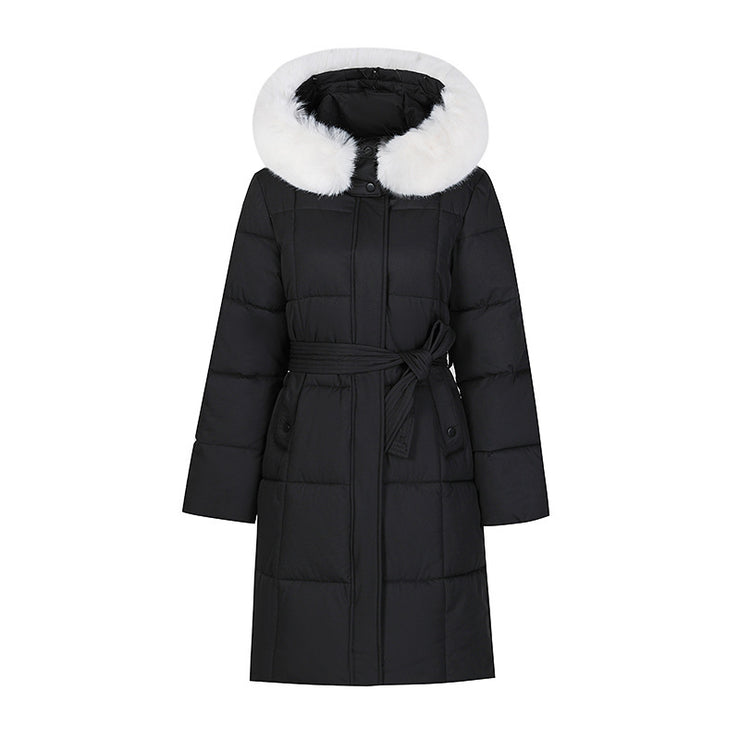 Big Fur Collar Women's Mid-length Winter Loose Korean Style Padded Down Jacket