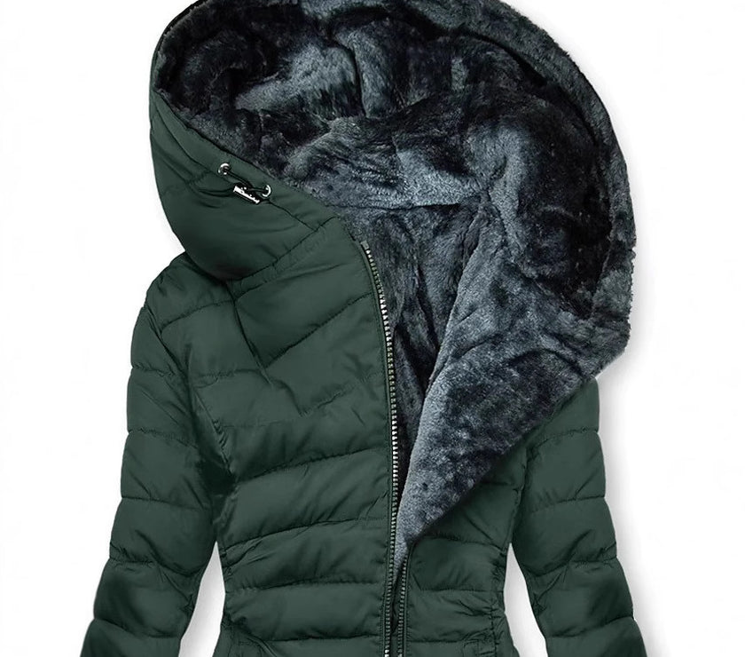 Slim-fit Cotton-padded Jacket Coat Hooded