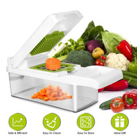 12 In 1 Vegetable Chopper With Container Kitchen Food Slicer Dicer Grater Peeler Egg Separator Hand Protector For Onion Salad Potato GPCT2055Pro