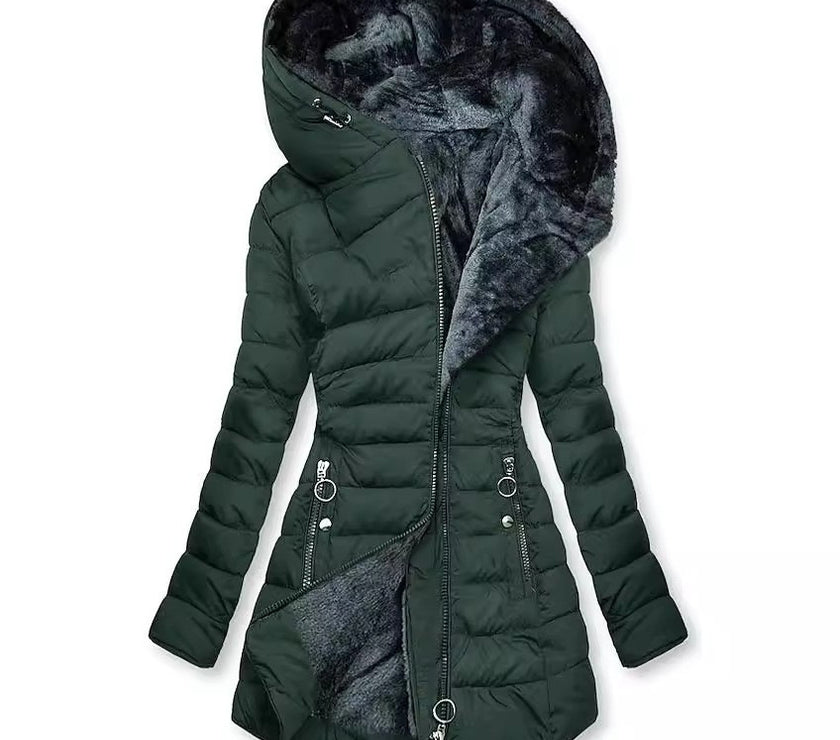 Slim-fit Cotton-padded Jacket Coat Hooded