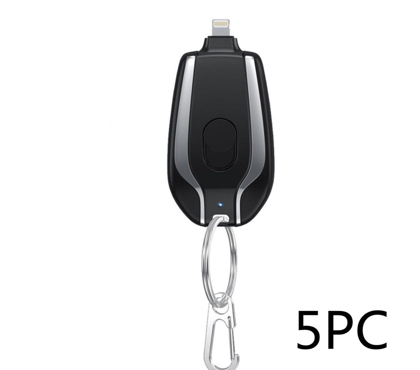 1500mAh Mini Power Emergency Pod Keychain Charger With Type-C Ultra-Compact Mini Battery Pack Fast Charging Backup Power Bank